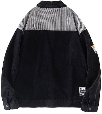 STARTER Jaket Corduroy Retro Patchwork Unisex Hitam STH1C1005M-BK01 Lookbook STARTER Jaket Corduroy Retro Patchwork Unisex Hitam STH1C1005M-BK01