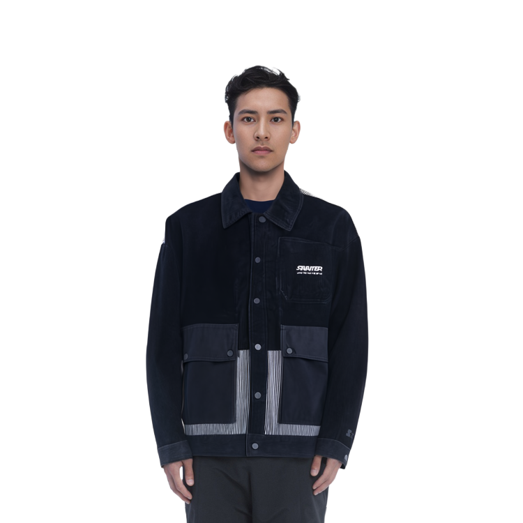 Details for STARTER Jaket Corduroy Retro Patchwork Unisex Hitam STH1C1005M-BK01