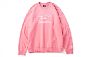 STARTER Retro Pullover Sweatshirt Unisex Loose Fit Pink Long Sleeve SA41SW003U STARTER Retro Pullover Sweatshirt Unisex Loose Fit Pink Long Sleeve SA41SW003U