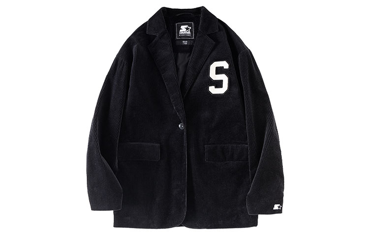 STARTER Retro Solid Corduroy Loose Fit Jacket Black (Unisex) STH1C1004F-BK01