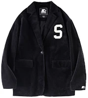 STARTER Retro Solid Corduroy Loose Fit Jacket Black (Unisex) STH1C1004F-BK01 STARTER Retro Solid Corduroy Loose Fit Jacket Black (Unisex) STH1C1004F-BK01