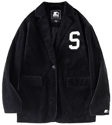 STARTER 復古純色燈芯絨寬鬆外套 黑色 (男女適用) STH1C1004F-BK01 Buy STARTER 復古純色燈芯絨寬鬆外套 黑色 (男女適用) STH1C1004F-BK01