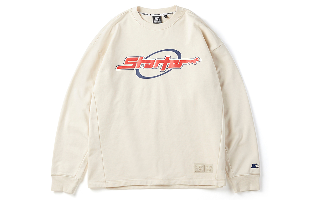 STARTER Retro Unisex Crewneck Loose Fit Sweatshirt Off-White SA41SW004U