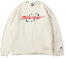 STARTER Retro Unisex Crewneck Loose Fit Sweatshirt Off-White SA41SW004U STARTER Retro Unisex Crewneck Loose Fit Sweatshirt Off-White SA41SW004U