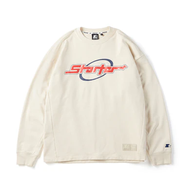 STARTER Retro Unisex Crewneck Loose Fit Sweatshirt Off-White SA41SW004U
