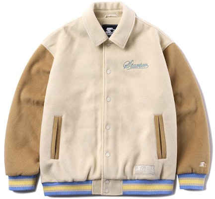 STARTER 复古拼色字母印花羊毛夹克 男女同款 SA34BJ004U Buy STARTER 复古拼色字母印花羊毛夹克 男女同款 SA34BJ004U