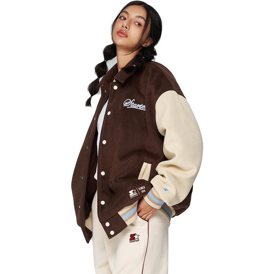 Sizing STARTER 复古拼色字母印花羊毛夹克 男女同款 SA34BJ004U