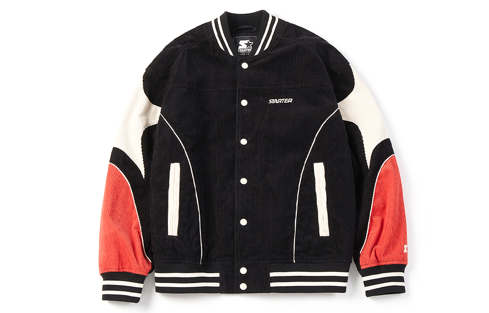 STARTER Retro Varsity Logo Oversized Baseball Jacket Unisex - Orange SA41BJ007U