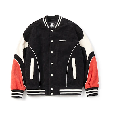 STARTER Retro Varsity Logo Oversized Baseball Jacket Unisex - Orange SA41BJ007U