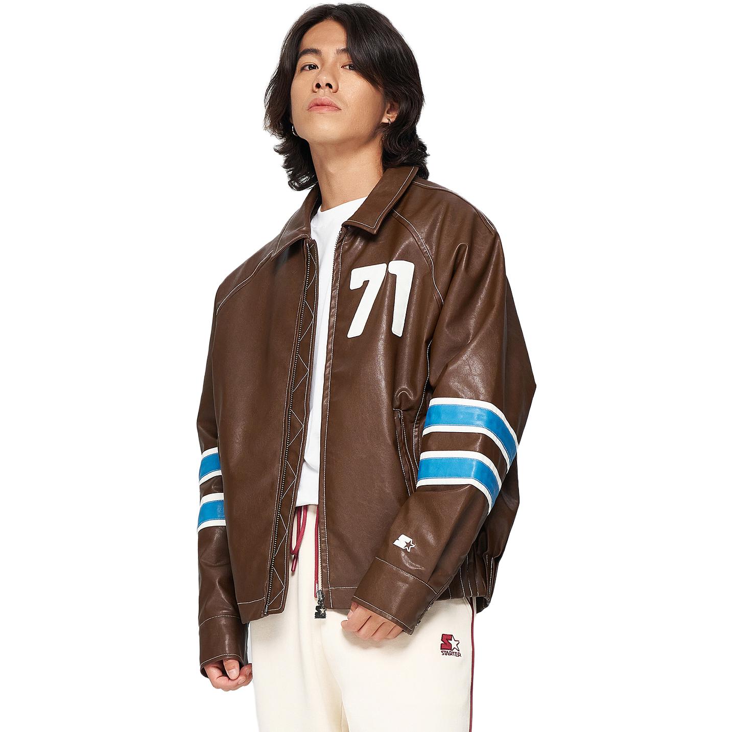 Shop 스타터 레트로 빈티지 루즈핏 바시티 재킷 유니섹스 스포츠웨어. SA34WJ003U