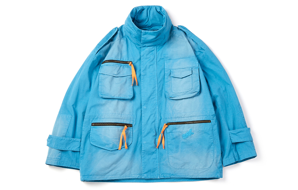 STARTER Retro Vintage Multi-Pocket Loose Jacket Unisex Blue SA41WJ006U