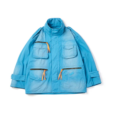 STARTER Retro Vintage Multi-Pocket Loose Jacket Unisex Blue SA41WJ006U