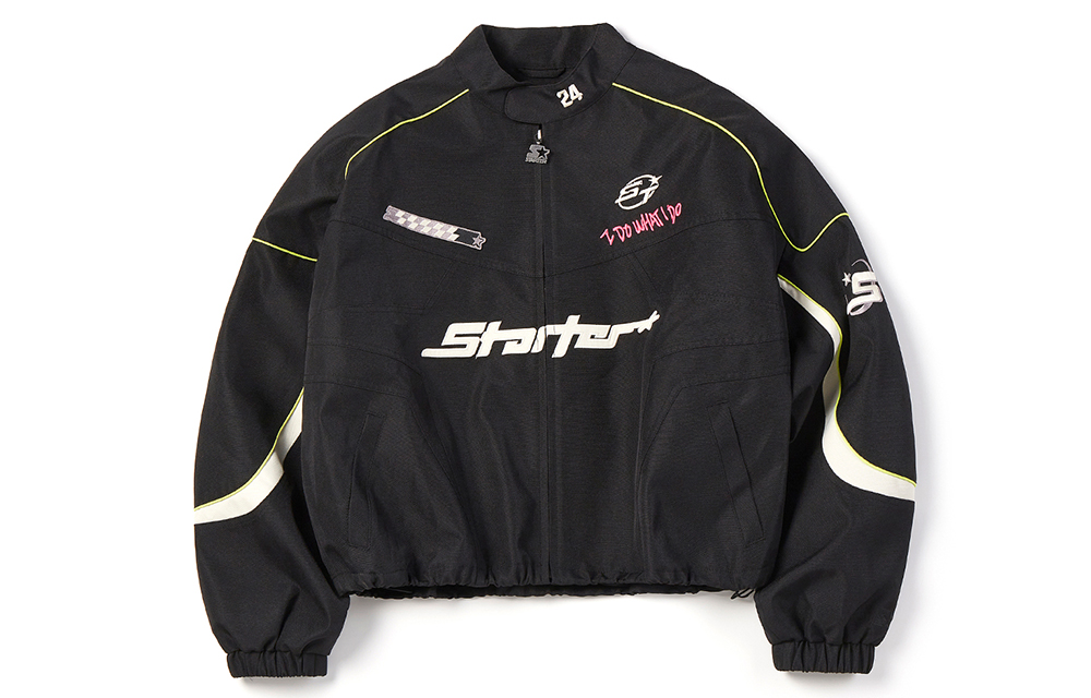 STARTER Retro Zipper Loose Fit Casual Warm Jacket with Stand Collar-Unisex SA41WJ005F