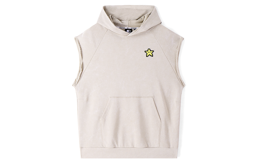 STARTER Solid Color Star Logo Loose Sleeveless Hoodie Unisex SA42HD002U