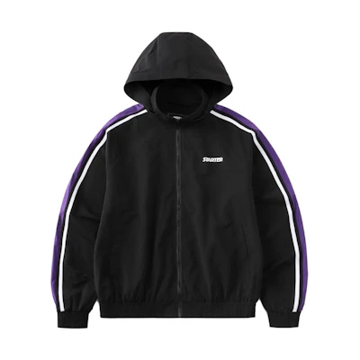 STARTER SS23 Logo Zip-Up Loose Fit Hoodie Jacket Unisex Black STDI2C1007M-BK01