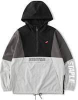 STARTER STAPLE Colorblock Windbreaker Hoodie Jacket Unisex Black STH4C2198M-BK01 STARTER STAPLE Colorblock Windbreaker Hoodie Jacket Unisex Black STH4C2198M-BK01