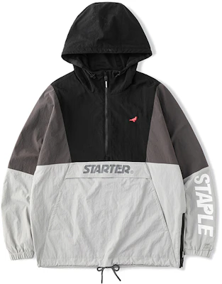 STARTER STAPLE Colorblock Windbreaker Hoodie Jacket Unisex Black STH4C2198M-BK01 Buy STARTER STAPLE Colorblock Windbreaker Hoodie Jacket Unisex Black STH4C2198M-BK01