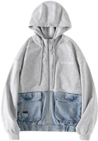 STARTER Stylish Loose Fit Short Hooded Jacket Unisex Light Grey STH1C5909_TK STARTER Stylish Loose Fit Short Hooded Jacket Unisex Light Grey STH1C5909_TK