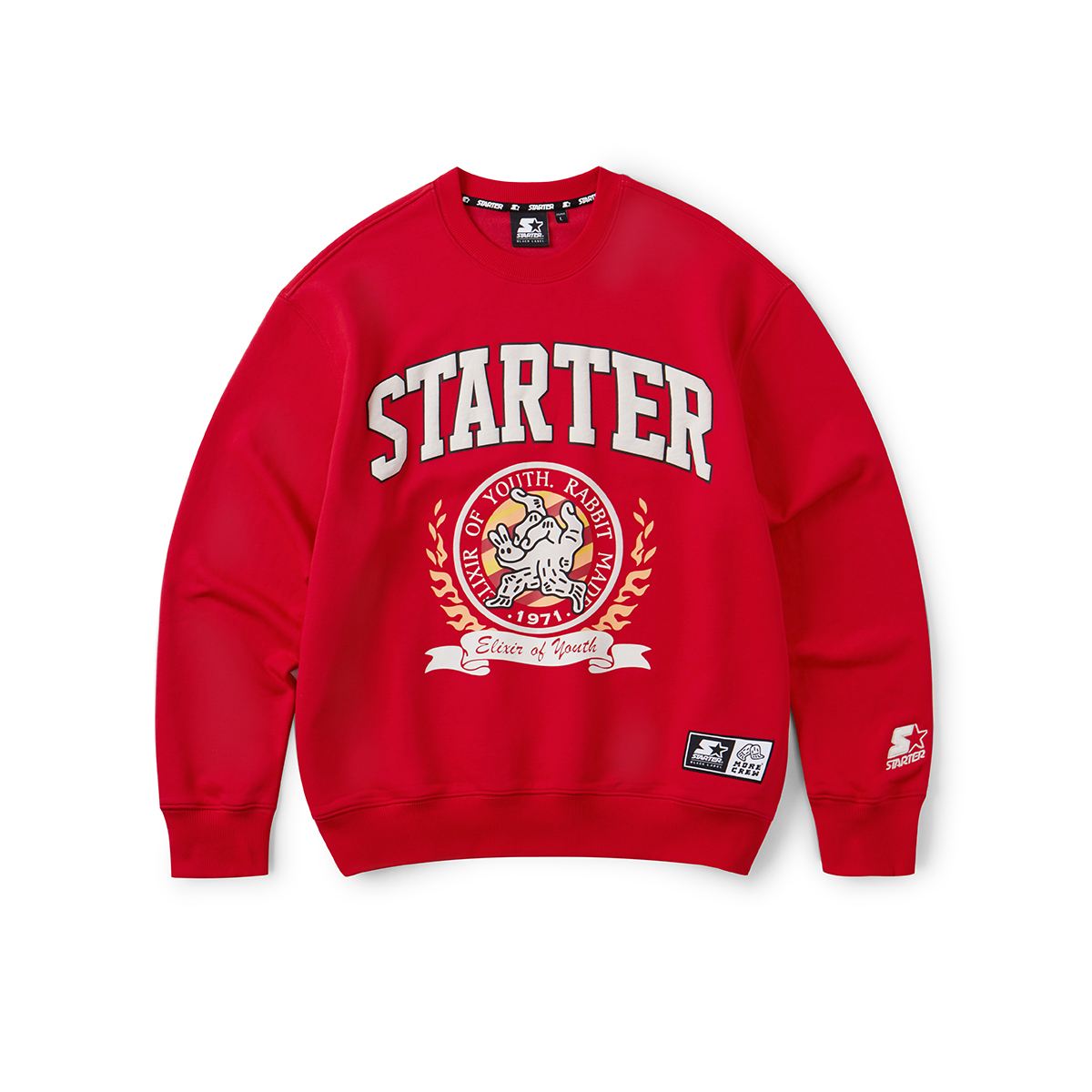 STARTER Sylvester Cartoon Graphic Crewneck Unisex Sweatshirt Saffron Color STI1C1296M-RE19