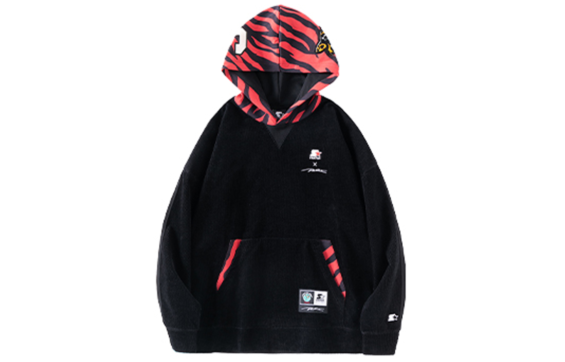 STARTER Tiger Year Hoodie Black Unisex - Tiger Stripe Patch Design STH1C0899M-BK01