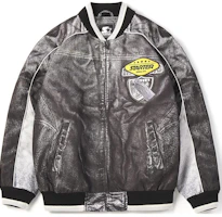 Order STARTER Unisex Black Baseball Collar Loose Fit Sports Jacket SA41BJ005U
