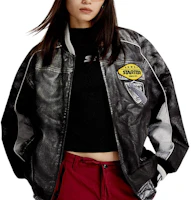 Purchase STARTER Unisex Black Baseball Collar Loose Fit Sports Jacket SA41BJ005U