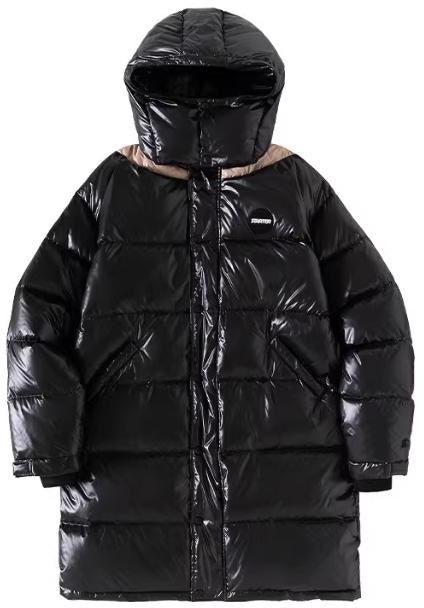 starter-unisex-black-hooded-mid-length-down-jacket-warm-and-versatile-stg-4-c4703-m