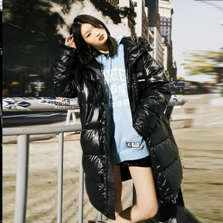 Shop STARTER Unisex Jaket Hitam Hoodie Mid-Length Hangat dan Serbaguna. STG4C4703M