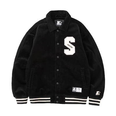 STARTER Unisex Black Long-Sleeve Polo Jacket STH4C1005-287099
