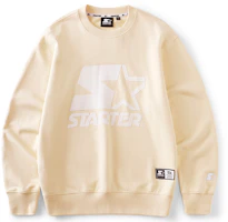 STARTER Unisex Casual Loose Fit Cotton Crewneck Sweatshirt White STI1C1299M STARTER Unisex Casual Loose Fit Cotton Crewneck Sweatshirt White STI1C1299M