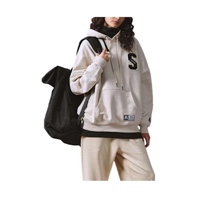 STARTER Unisex Letter Print Pullover Hoodie Sweatshirt STH4C0810-287098