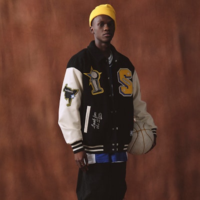 STARTER Jaket Baseball Unisex Lengan Panjang dengan Kerah Kontras dan Kancing. STH4C2802M-BK01 Shop STARTER Jaket Baseball Unisex Lengan Panjang dengan Kerah Kontras dan Kancing. STH4C2802M-BK01