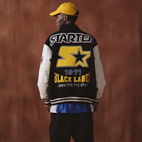 Sizing STARTER 男士/女士對比領長袖棒球外套與按扣設計 STH4C2802M-BK01