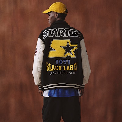 STARTER Jaket Baseball Unisex Lengan Panjang dengan Kerah Kontras dan Kancing. STH4C2802M-BK01 Sizing STARTER Jaket Baseball Unisex Lengan Panjang dengan Kerah Kontras dan Kancing. STH4C2802M-BK01