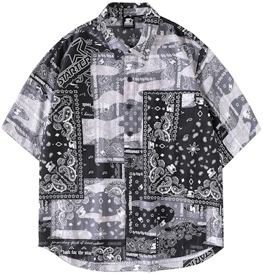 STARTER Unisex Loose Fit Floral Print Short Sleeve Shirt for Layered Casual Wear STH2C0917M Buy STARTER Unisex Loose Fit Floral Print Short Sleeve Shirt for Layered Casual Wear STH2C0917M