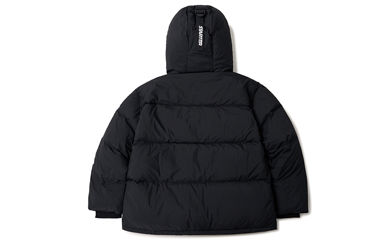 Lookbook STARTER Jaket Down Hoodie Unisex Warna Solid dengan Logo. SA34DJ004U