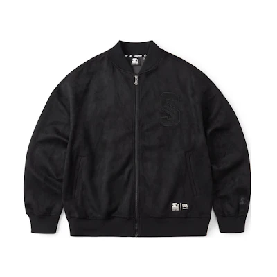 STARTER Unisex Solid Color Zip-Up Jacket Black STI1C1013M