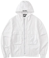 STARTER Unisex White Printed Logo Loose Fit Hoodie Jacket STDI2C1004M-WH01 STARTER Unisex White Printed Logo Loose Fit Hoodie Jacket STDI2C1004M-WH01