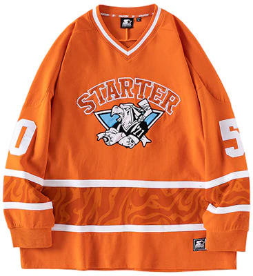 STARTER Vintage Letter Embroidery Oversized Pullover Sweatshirt Oxidized Orange STG4C1217M Buy STARTER Vintage Letter Embroidery Oversized Pullover Sweatshirt Oxidized Orange STG4C1217M