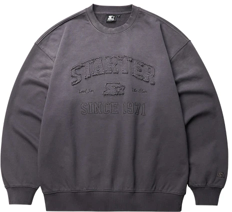 starter-vintage-solid-color-letter-patch-loose-crewneck-sweatshirt-unisex-sa-33-sw-005-u