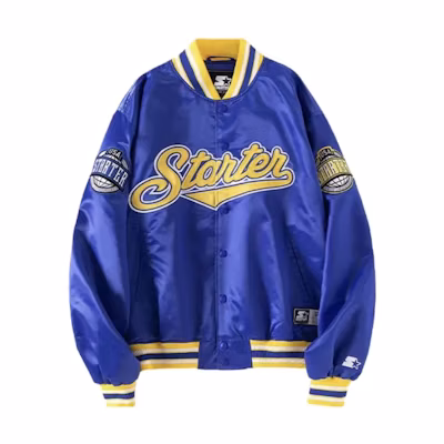 STARTER Vintage Varsity Letterman Embroidered Jacket Unisex Blue ST19SSC2219610F