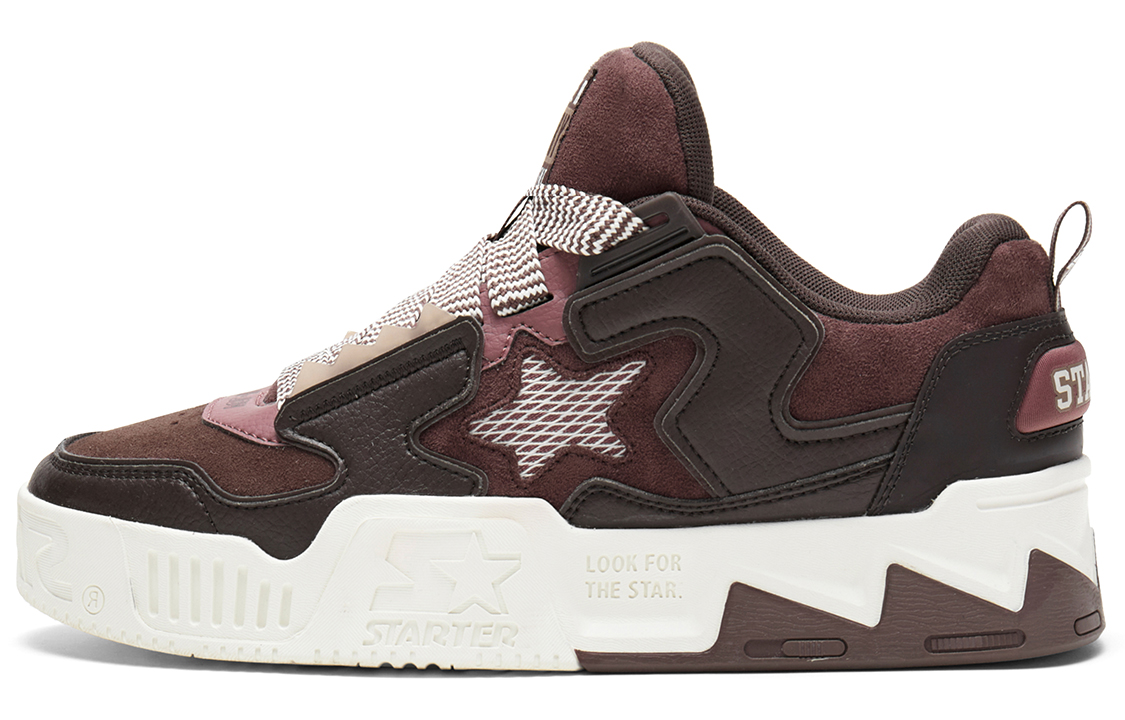 STARTER VOL 2 Low Top Retro Sport Color-Block Star Sneaker 'Black Chocolate'