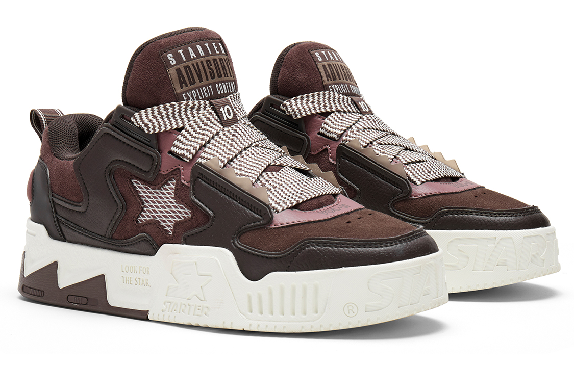 STARTER VOL 2 Low Top Retro Sport Color-Block Star Sneaker 'Black Chocolate' 圖 3