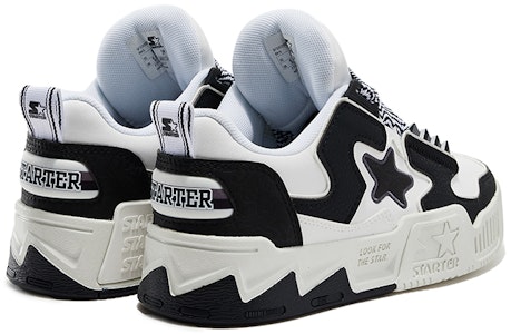 STARTER VOL2 面包星星鞋 撞色爆裂紋 復古增高低幫厚底板鞋 男款 黑白熊貓色 Shop STARTER VOL2 面包星星鞋 撞色爆裂紋 復古增高低幫厚底板鞋 男款 黑白熊貓色