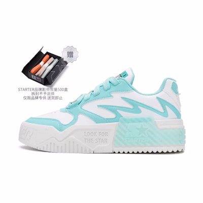 STARTER VOL 'Retro Casual Color-Block Thick Sole Low-Top White Blue'