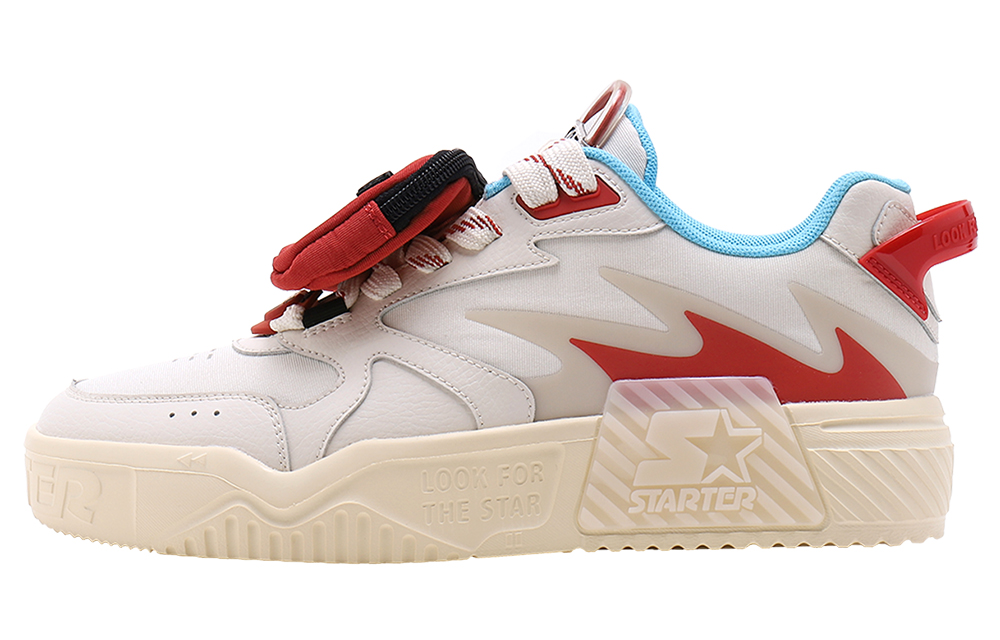 STARTER Vol Series Red White Street Fighter Low-Top Sneakers Beige Men’s Casual Shoes SF42V1101M-BGS