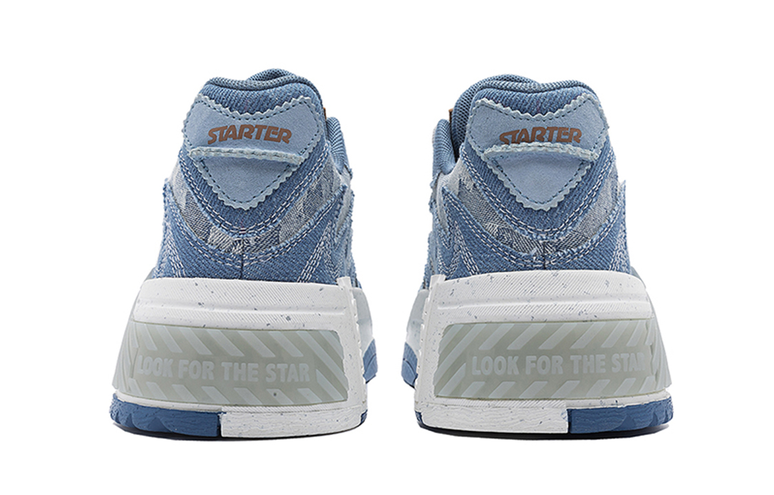 STARTER Wave Series VOL Blue 'Retro American Washed Denim Patchwork Chunky Low Top' 圖 5