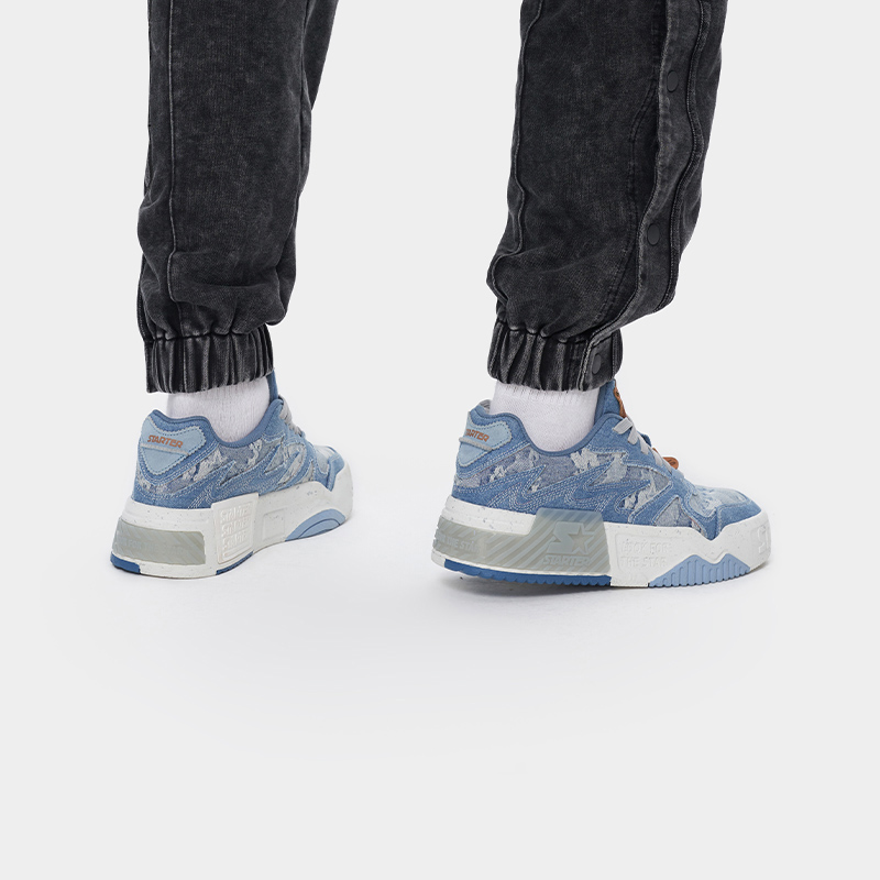 STARTER Wave Series VOL Blue 'Retro American Washed Denim Patchwork Chunky Low Top' 圖 8