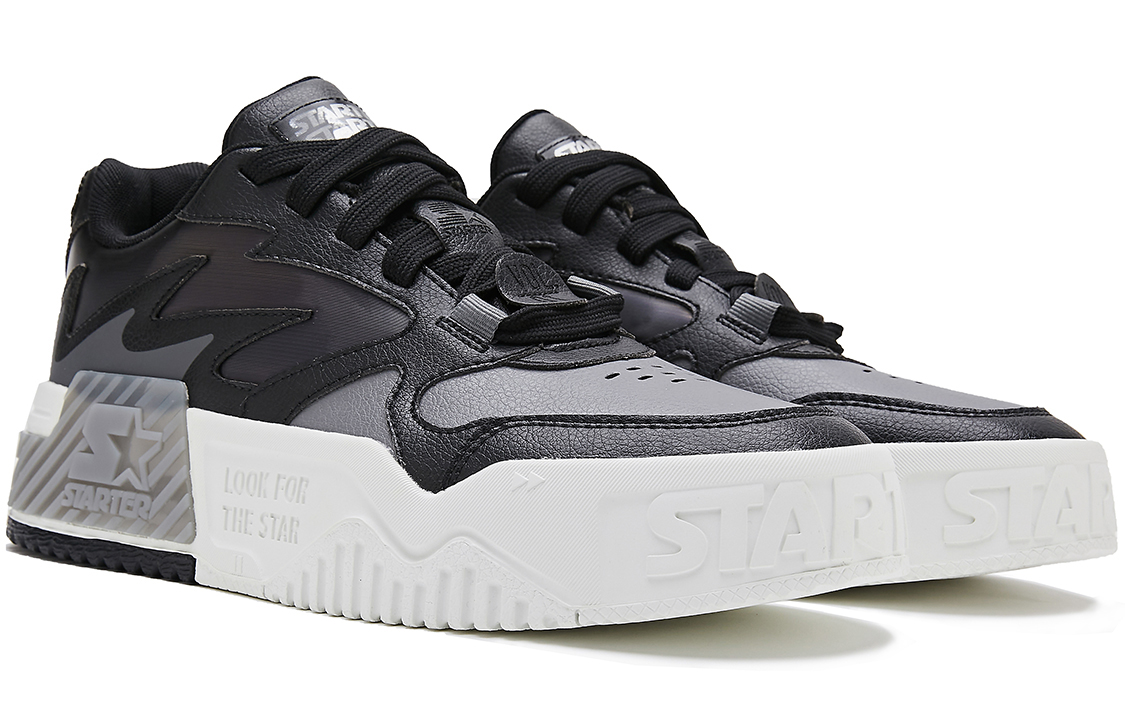Lookbook STARTER Wave VOL Retro Kleur-Blok Platform Sneakers Zwart Grijs STG3S6004M-BK12