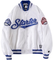 STARTER White Letter Patchwork Casual Long Sleeve Jacket Unisex ST19SSC2219610F-WT01 STARTER White Letter Patchwork Casual Long Sleeve Jacket Unisex ST19SSC2219610F-WT01